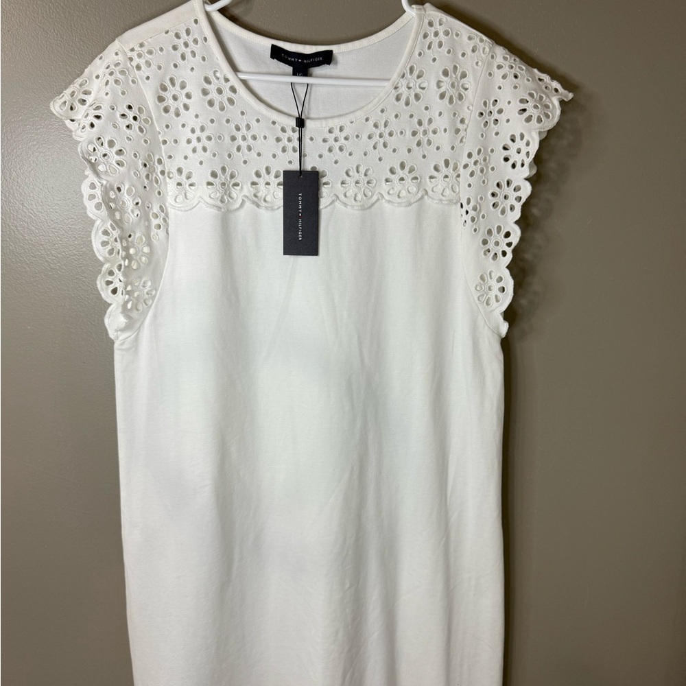 Tommy Hilfiger White Eyelet Dress